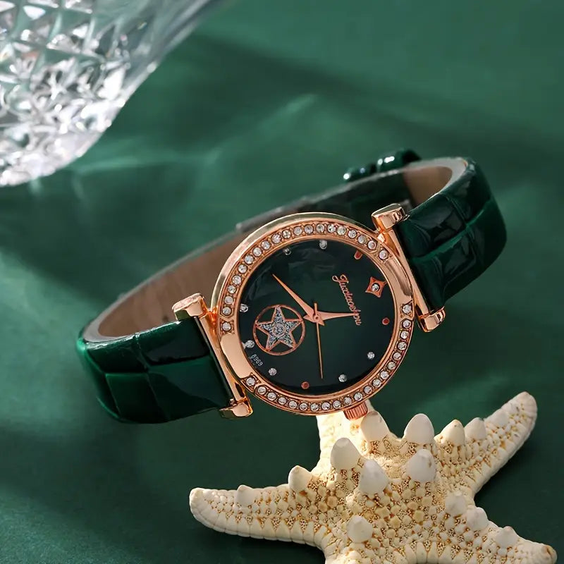 Papuošalų rinkinys Verdantra Timecourt | Auksinė spalva