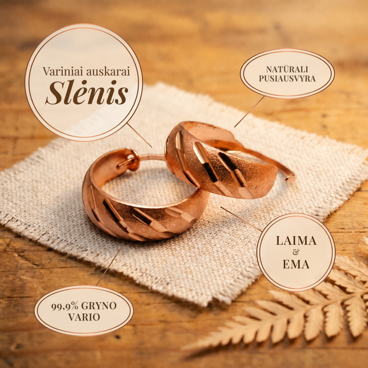 Variniai auskarai Slėnio dugnas